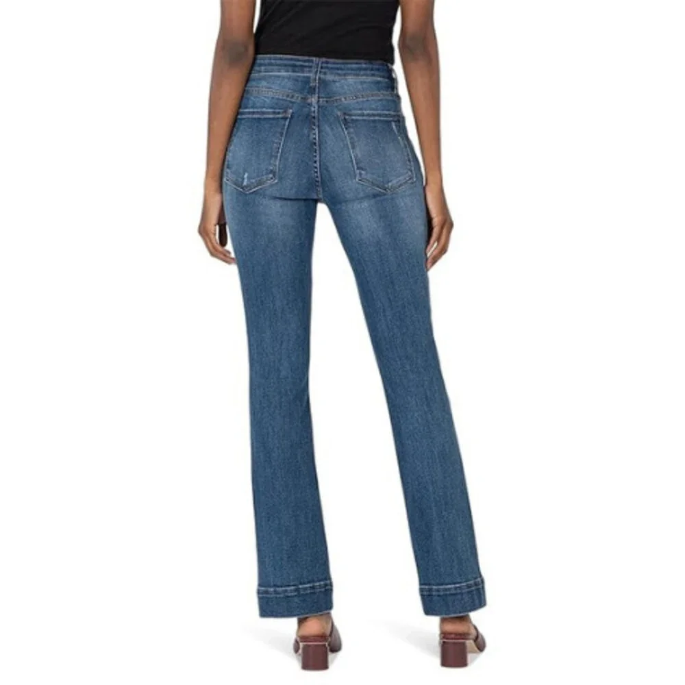 KUT from the Kloth Kelsey Jeans Women's 8 Blue Denim High-Rise Ankle DDR224 - Picture 6 of 12